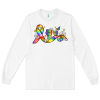 White pride ribbon Long Sleeve Tee - Zillion Design Studio