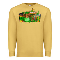 Longhaired Cow St Patricks Coffee Premium Sweatshirt | Teevron