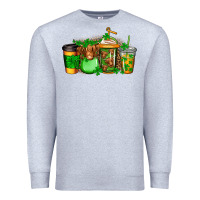 Heather Grey longhaired cow st patricks coffee Premium Sweatshirt - Jasminsmagicworld