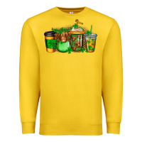 Lemon longhaired cow st patricks coffee Premium Sweatshirt - Jasminsmagicworld