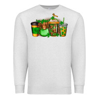Oatmeal Heather longhaired cow st patricks coffee Premium Sweatshirt - Jasminsmagicworld