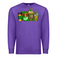 Purple longhaired cow st patricks coffee Premium Sweatshirt - Jasminsmagicworld