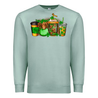 Seafoam longhaired cow st patricks coffee Premium Sweatshirt - Jasminsmagicworld