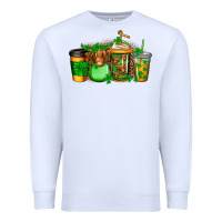 White longhaired cow st patricks coffee Premium Sweatshirt - Jasminsmagicworld