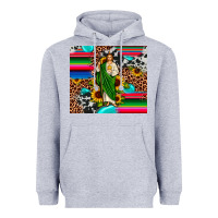 Heather Grey san judas leopard cowhide gemstone Heavyweight Hoodie - JahusDesignShop