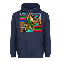 Navy san judas leopard cowhide gemstone Heavyweight Hoodie - JahusDesignShop