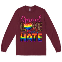 Burgundy spread love not hate Long Sleeve Tee - Zillion Design Studio