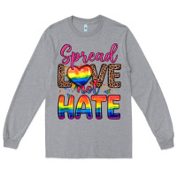 Heather Grey spread love not hate Long Sleeve Tee - Zillion Design Studio