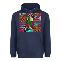 Navy san judas leopard cowhide tumbler Heavyweight Hoodie - JahusDesignShop