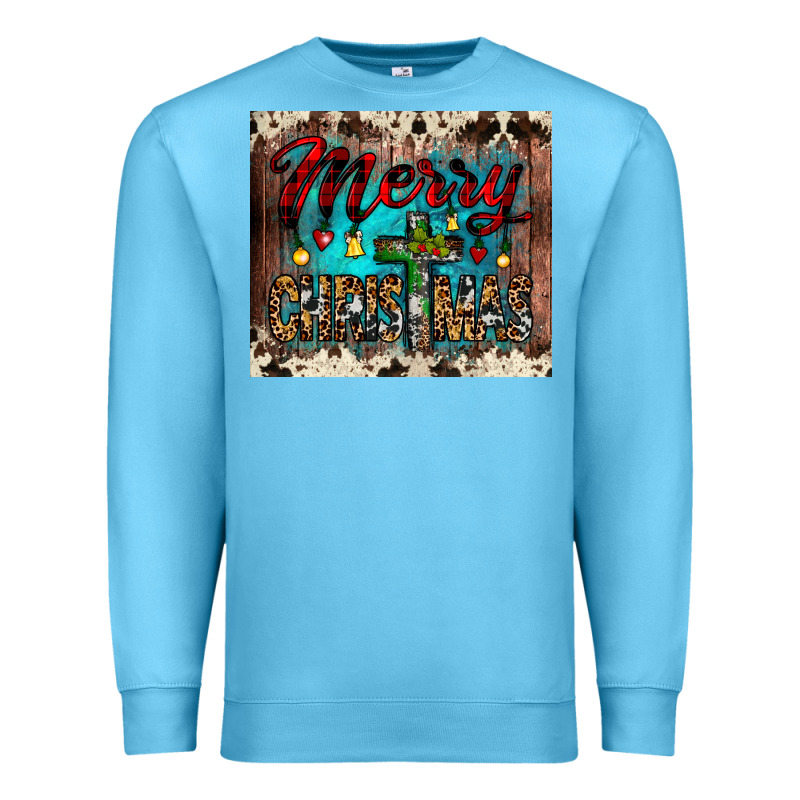 Merry Christmas Cross Tumbler Premium Sweatshirt by JahusDesignShop | Teevron