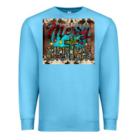 Ocean Blue merry christmas cross tumbler Premium Sweatshirt - JahusDesignShop