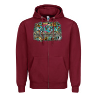 Burgundy hot mom summer Zipper Hoodie - SublimationCraftShop