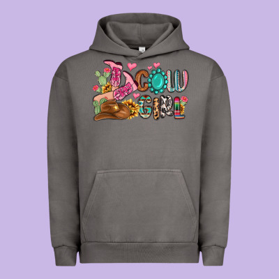 Western Cowgirl Urban Hoodie Designed By Maliassmallbusiness