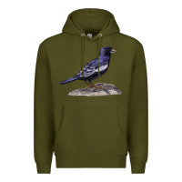 Army Green Lark Bunting Colorado State Bird Premium Hoodie - RanaPortraitStore