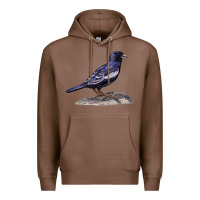 Chestnut Lark Bunting Colorado State Bird Premium Hoodie - RanaPortraitStore