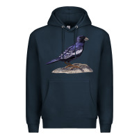 Navy Lark Bunting Colorado State Bird Premium Hoodie - RanaPortraitStore