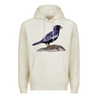 Oatmeal Heather Lark Bunting Colorado State Bird Premium Hoodie - RanaPortraitStore
