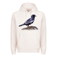 Pale Pink Lark Bunting Colorado State Bird Premium Hoodie - RanaPortraitStore