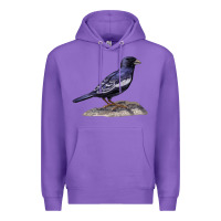 Purple Lark Bunting Colorado State Bird Premium Hoodie - RanaPortraitStore