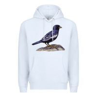 White Lark Bunting Colorado State Bird Premium Hoodie - RanaPortraitStore