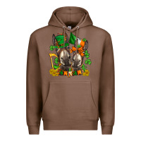 Chestnut st patricks donkeys with  shamrocks Premium Hoodie - AdoDesignShop