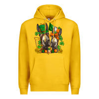 Lemon st patricks donkeys with  shamrocks Premium Hoodie - AdoDesignShop