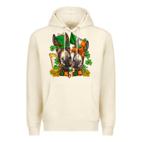 Sandshell st patricks donkeys with  shamrocks Premium Hoodie - AdoDesignShop