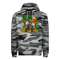 Slate Camo st patricks donkeys with  shamrocks Premium Hoodie - AdoDesignShop