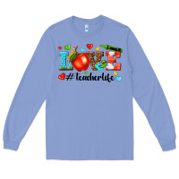 Colony Blue love teacher life Long Sleeve Tee - texasbilliewilder