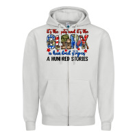 Dove Grey It's the guts and it's the glory a hundred stripes Zipper Hoodie - Neo Western