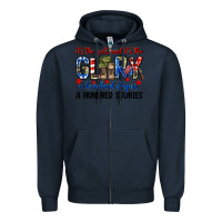 Navy It's the guts and it's the glory a hundred stripes Zipper Hoodie - Neo Western