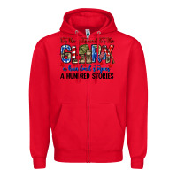 Red It's the guts and it's the glory a hundred stripes Zipper Hoodie - Neo Western