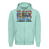 Seafoam It's the guts and it's the glory a hundred stripes Zipper Hoodie - Neo Western