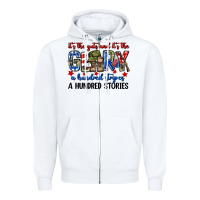 White It's the guts and it's the glory a hundred stripes Zipper Hoodie - Neo Western