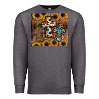 Charcoal Heather cross tumbler Premium Sweatshirt - JahusDesignShop