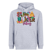Heather Grey summer vibes Heavyweight Hoodie - AdoDesignShop