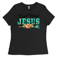 Black y'all need jesus arrow lily flowers Ladies Tee - BarkalooDesign