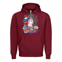 Burgundy Merica is magical 4th of july Zipper Hoodie - CowGirlArtShop