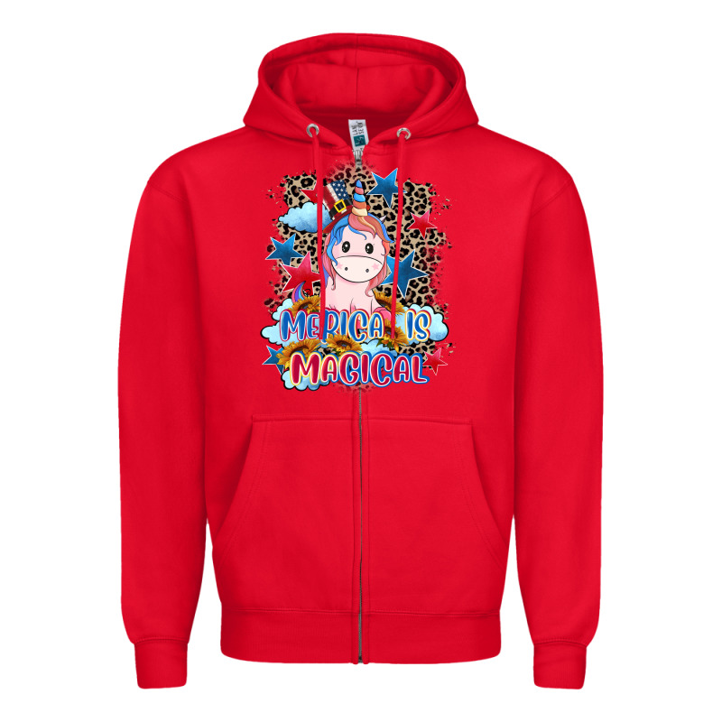 Merica Is Magical 4th Of July Zipper Hoodie by CowGirlArtShop | Teevron