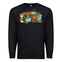 Black longhaired cow coffee cups Premium Sweatshirt - Jasminsmagicworld