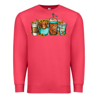 Cardinal longhaired cow coffee cups Premium Sweatshirt - Jasminsmagicworld