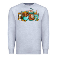 Heather Grey longhaired cow coffee cups Premium Sweatshirt - Jasminsmagicworld