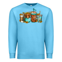 Ocean Blue longhaired cow coffee cups Premium Sweatshirt - Jasminsmagicworld