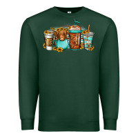 Sports Green longhaired cow coffee cups Premium Sweatshirt - Jasminsmagicworld