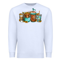 White longhaired cow coffee cups Premium Sweatshirt - Jasminsmagicworld
