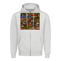 Dove Grey Hunting leopard USA flag tumbler 4th of july Zipper Hoodie - Neo Western