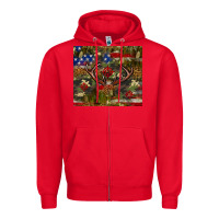 Red Hunting leopard USA flag tumbler 4th of july Zipper Hoodie - Neo Western