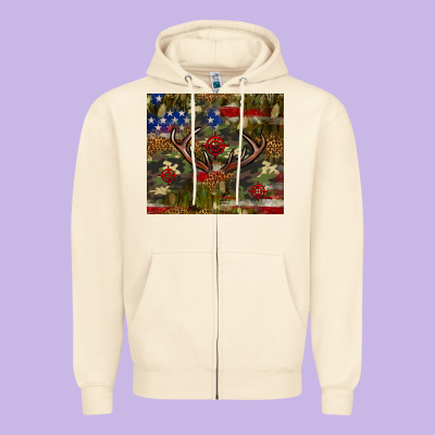 Hunting Leopard Usa Flag Tumbler 4th Of July Zipper Hoodie Designed By Neo Western