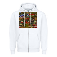 White Hunting leopard USA flag tumbler 4th of july Zipper Hoodie - Neo Western