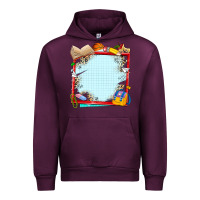 Mauve Wine school your text here Urban Hoodie - NancyCooperArtShop